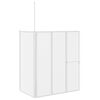 vidaXL Bath Screen Frosted 120 x 70 x 137 cm Aluminium