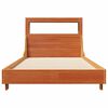 vidaXL Bed Frame without Mattress Wax Brown 75x190 cm Small Single Solid Wood Pine
