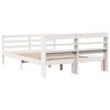 vidaXL Bed Frame with Headboard without Mattress White 140x200 cm