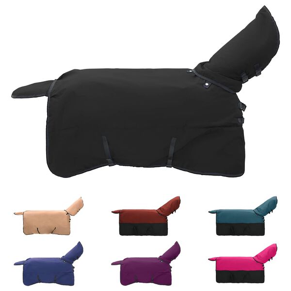 vidaXL Horse Blanket Full Black 75 cm Polyester