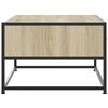 vidaXL Coffee Table Sonoma Oak 100x50x35 cm Engineered Wood and Metal