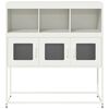 vidaXL Sideboard White 100.5x39x107 cm Cold-rolled Steel