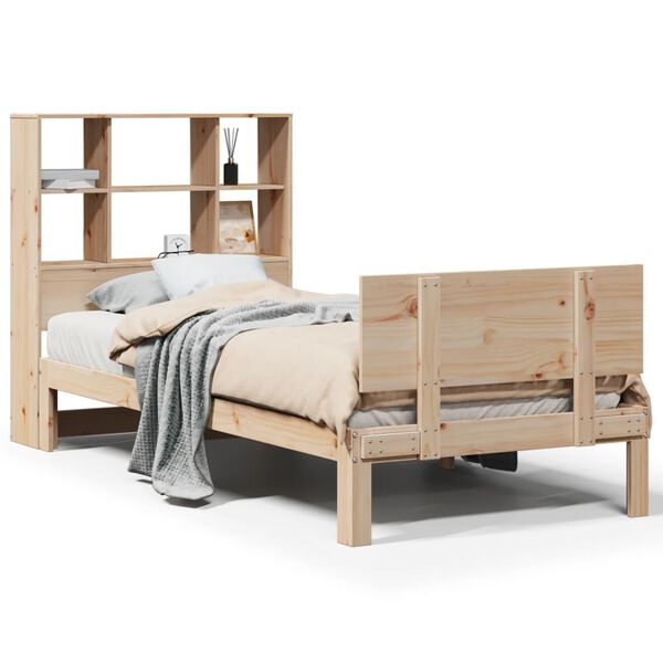 vidaXL Bookcase Bed without Mattress 90x190cm Single Solid Wood Pine
