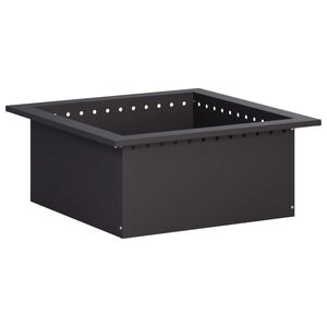 vidaXL Fire Pit Ring Black 60 x 60 x 25 cm Steel