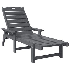 vidaXL Sun Lounger Light Grey 73.5 x 92 x 90cm HDPE