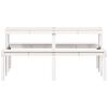 vidaXL Picnic Table White 160x134x75 cm Solid Wood Pine