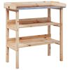 vidaXL Plant Table with Shelves 78x38x82.5 cm Solid Wood Fir