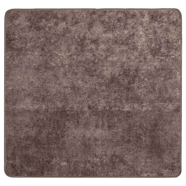 vidaXL Rug Runner MARSA Grey 100 x 100 cm Polyester and PVC