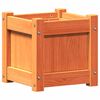 vidaXL Garden Planter Wax Brown 31x31x31 cm Solid Wood Pine