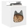 vidaXL Cat House White 42.5 x 40 x 52.5 cm Engineered Wood