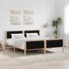 vidaXL Bed Frame with Headboard Black 180 x 200 cm Solid Pine Wood