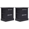 vidaXL Cabinet | Set of 2 | Black | Paulownia wood | Compact | Cabinet