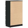 vidaXL Drawer Cabinet Black 60x36x103 cm Engineered Wood