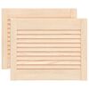 vidaXL Louvred doors 2 pcs Natural 39.5 x 49.4 cm Solid Pine Wood