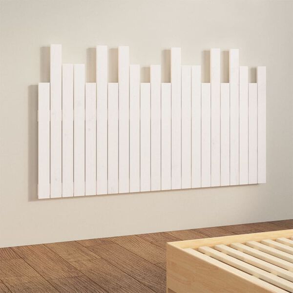 vidaXL Wall Headboard White 140x3x80 cm Solid Wood Pine