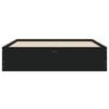 vidaXL Bed Frame with Drawers without Mattress Black 135x190 cm Double