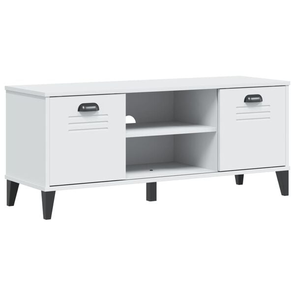 vidaXL Shoe Bench VIKEN White 106x35x45 cm Engineered Wood