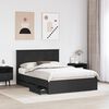 vidaXL Bed Frame with Drawer Black 140 x 200 cm Engineer Wood