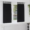 vidaXL Blackout Curtains with Rings 2 pcs Black 175 x 140 cm Polyester