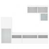 vidaXL 6 Piece TV Wall Units with LED White Engineered Wood