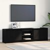 vidaXL TV Units 2 pcs Black 180 x 34 x 50 cm Engineered wood