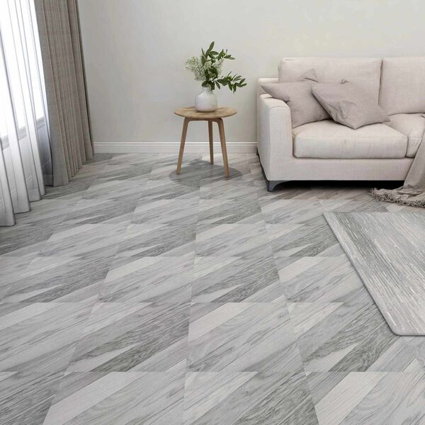 vidaXL Flooring Planks 55 pcs Grey 5.11 m&sup2; PVC
