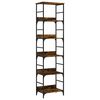 vidaXL Bookshelf Smoked Oak 50x33x188.5 cm Engineered Wood