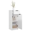 vidaXL Bathroom Cabinet High Gloss White 32x33.5x90 cm Engineered Wood