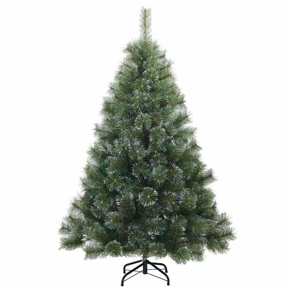 vidaXL Artificial Hinged Christmas Tree Snow Flocked White 150 cm