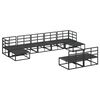 vidaXL Garden Sofa Set with Cushion 9 pcs Black Aluminium
