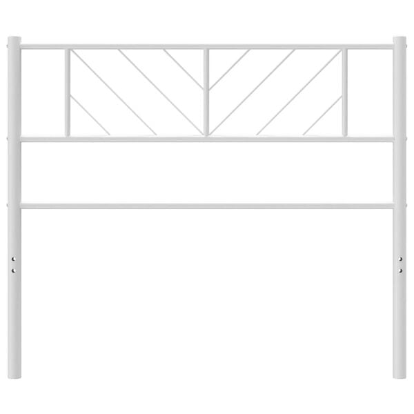 vidaXL Metal Replace Headboard White 107 cm
