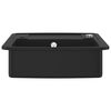 vidaXL Granite Kitchen Sink Single Basin Black