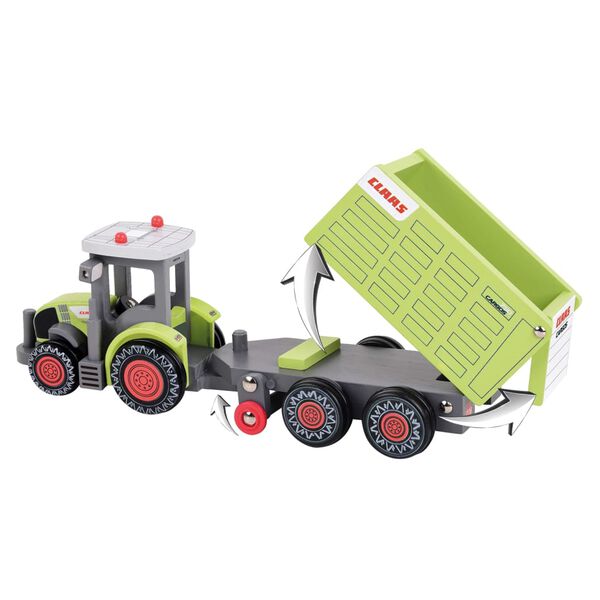 CLAAS Toy Tractor with Trailer Axion 870+ Cargos 9500 35 cm