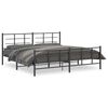 vidaXL Metal Bed Frame without Mattress with Footboard Black 193x203cm