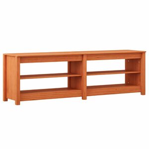 vidaXL Shoe Bench with Shelf with Storage Wax Brown 160 x 36.5 x 50 cm