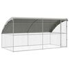 vidaXL Dog Kennel 2 pcs Silver 4 x 2 x 2 m Galvanised steel