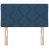 vidaXL Headboard with LED Strip Lights Adjustable Blue 180 cm Fabric