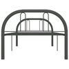 vidaXL Bed Frame without Mattress Grey Metal 90x200 cm