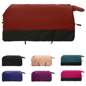 vidaXL Horse Blanket Bordeaux and Black 135 cm Polyester