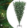 vidaXL Upside-down Artificial Pre-lit Christmas Tree with Ball Set PVC