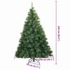 vidaXL Artificial Christmas Tree with 300 LEDs Green 240 cm PE and PVC