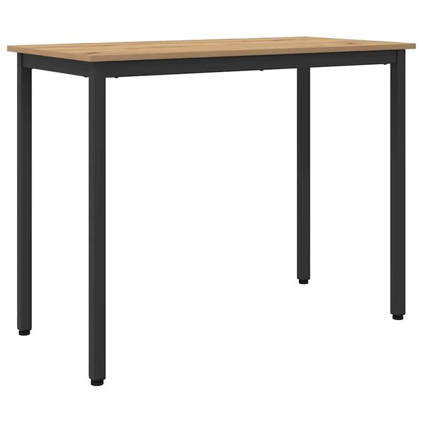 vidaXL Table Artisan Oak 100 x 50 x 76.5 cm Engineered Wood and Steel