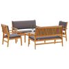 vidaXL Garden Sofa Set 5 pcs Brown 75 x 45 x 38cm Solid Acacia wood