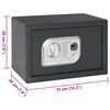 vidaXL Digital Safe with Lock Dark grey 20 x 31 x 20 cm Steel