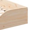 vidaXL Bed Frame Brown 100 x 200 cm Solid Pine Wood