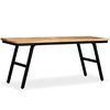 vidaXL Bench Reclaimed Teak and Steel 110x35x45 cm