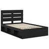 vidaXL Bed Frame with Headboard Black 120 x 200 cm Solid Pine Wood