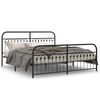 vidaXL Metal Bed Frame without Mattress with Footboard Black 183x213cm
