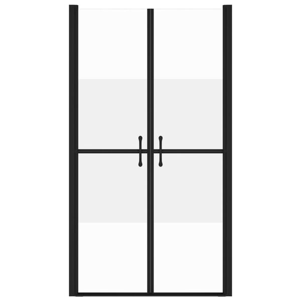 vidaXL Shower Door Half Frosted ESG (88-91)x190 cm