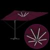 vidaXL Parasol Bordeaux red 286 x 285 x 270 cm Aluminium
